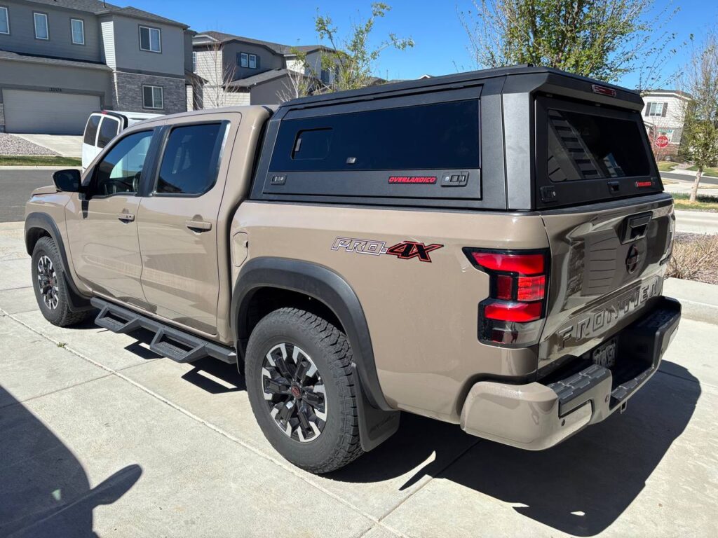 Nissan Frontier with an Overlandico aluminum truck topper