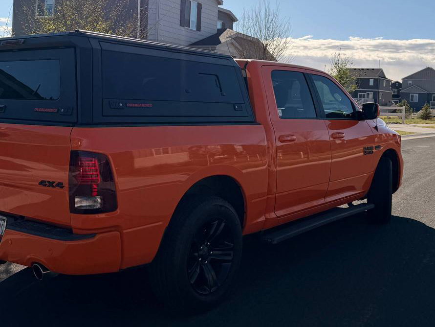 2009-2018 Ram 1500 with an Overlandico aluminum truck topper