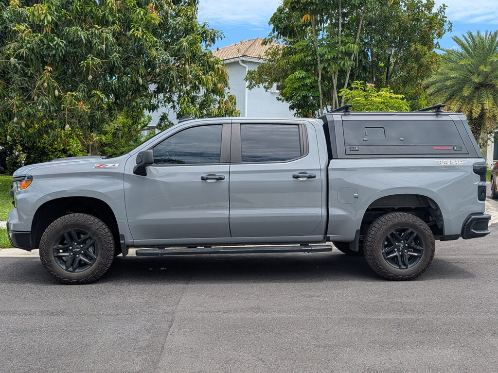 Chevrolet Silverado 1500 with an Overlandico aluminum truck topper